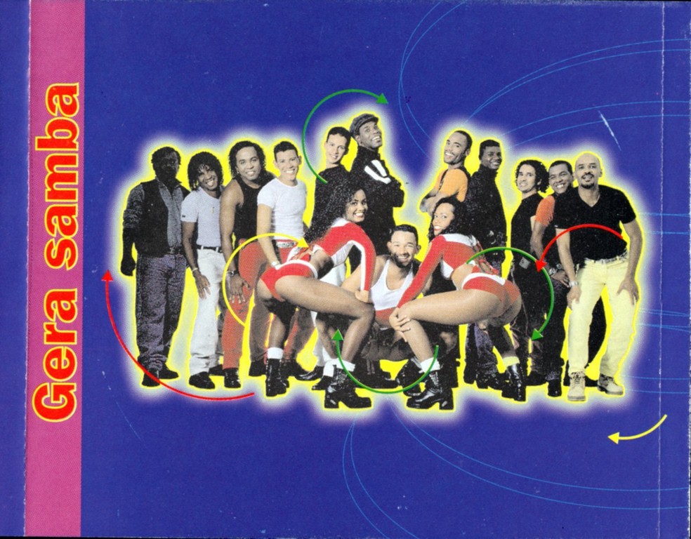 Capa de CD do grupo Gera Samba, na década de 1990 — Foto: Reprodução