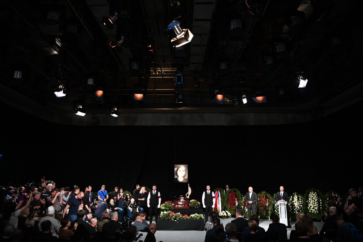 Funeral de Daria Dugina, em Moscou — Foto: Kirill KUDRYAVTSEV / AFP