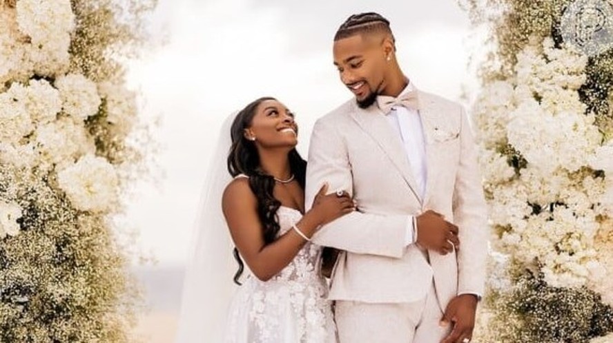 O casamento de Simone Biles e Jonathan Owens foi repleto de luxo