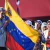 Presidente da Venezuela e candidato à reeleição, Nicolás Maduro, em comício de campanha - Yuri CORTEZ / AFP