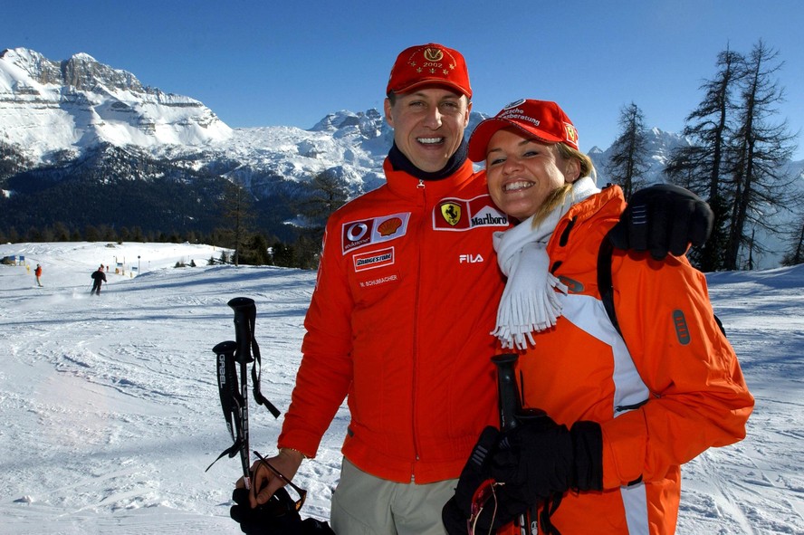 Michael Schumacher e a esposa Corinna