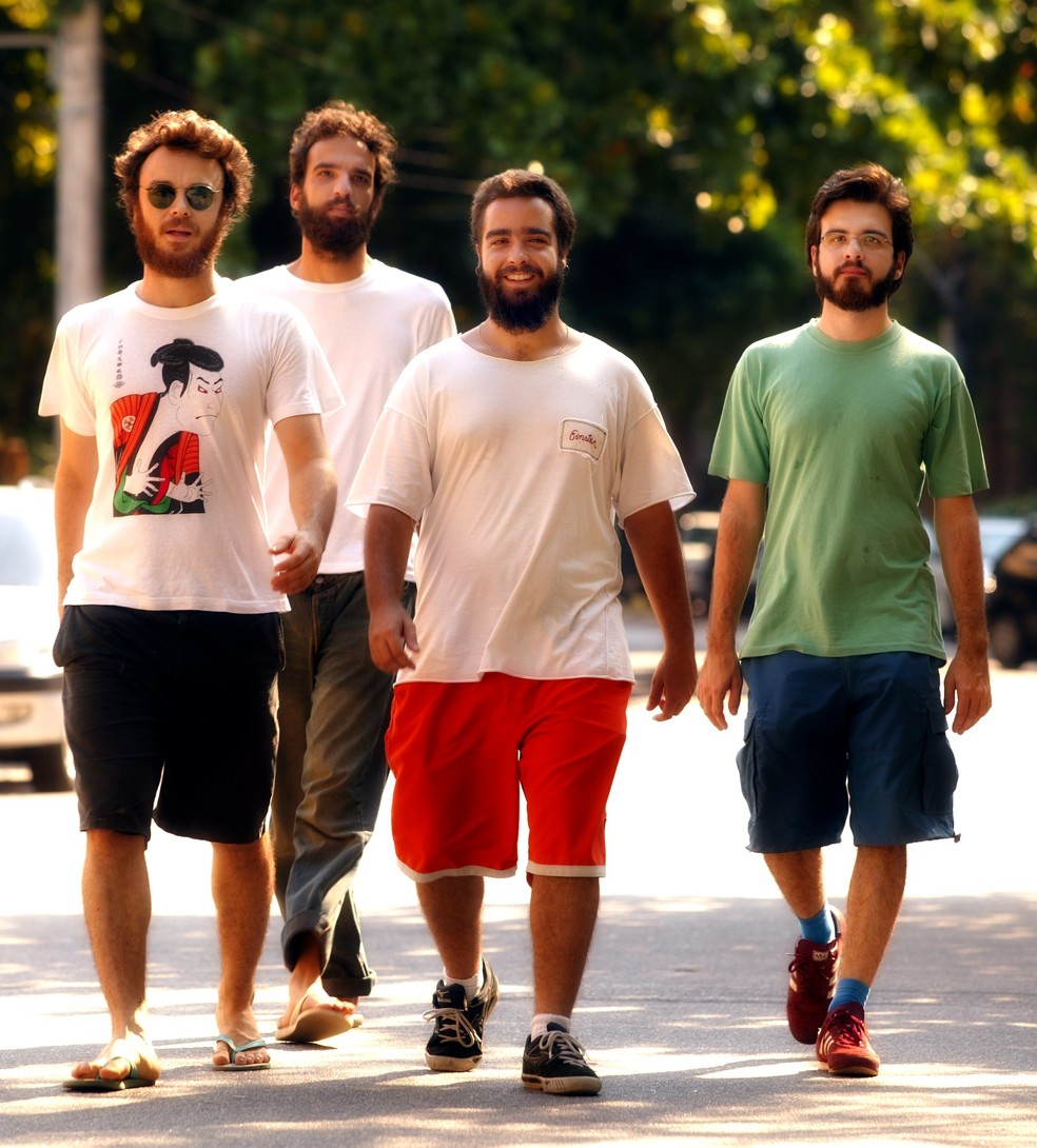 Los Hermanos: o quarteto carioca mantém uma legião de fãs que atravessa gerações — Foto: Leonardo Aversa/2003