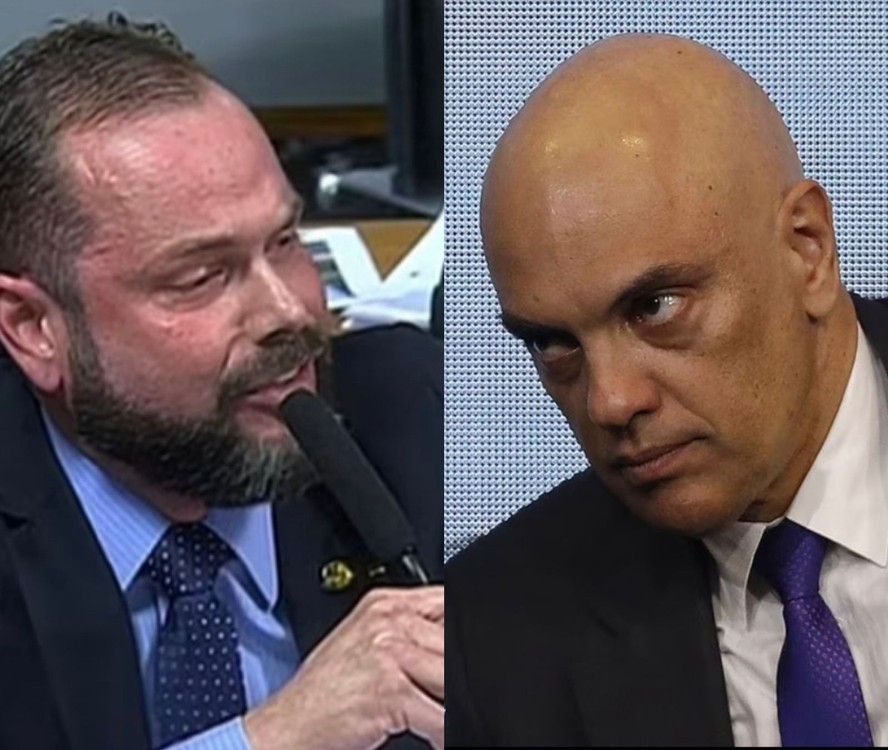 O senador Jorge Seif e o ministro Alexandre de Moraes