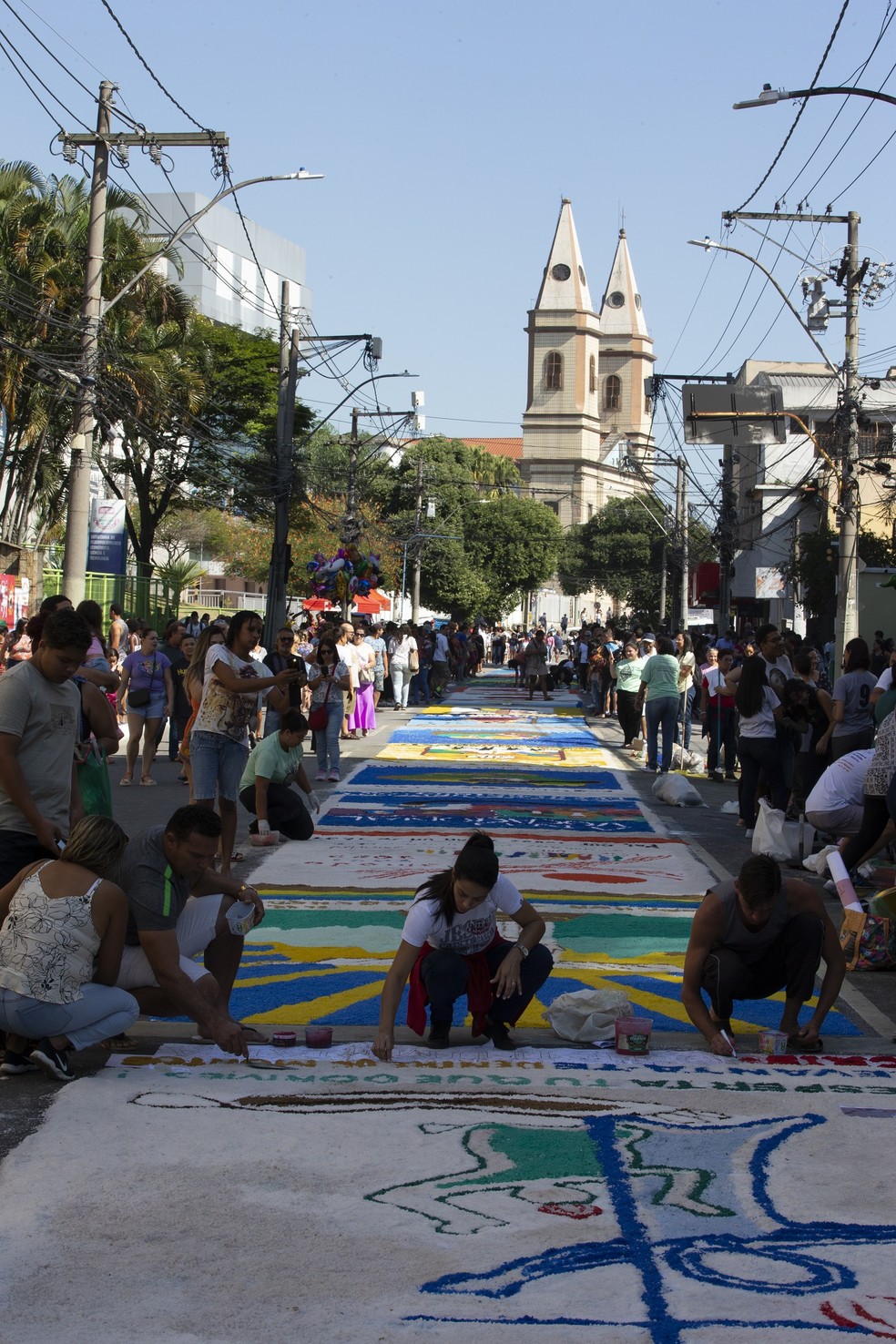 Tapetes de São Gonçalo estão entre os mais tradicionais do estado — Foto: Roberto Moreyra - 08/06/2023