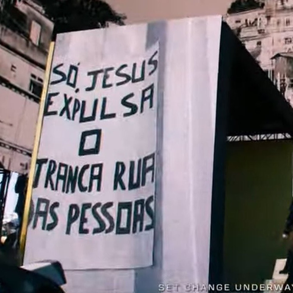 Frame do vídeo exibido por Ludmilla que levou a acusação de intolerância religiosa  — Foto: Reprodução