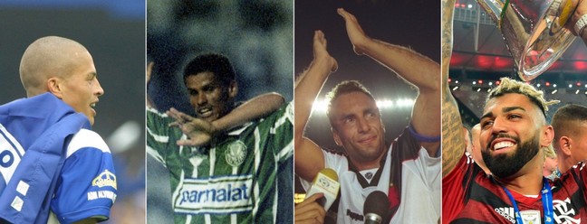 O GLOBO e o 'Extra' convocaram mais de 60 jornalistas que escolheram os principais vencedores do Campeonato Brasileiro dos últimos 50 anos.  — Foto: Montagem sobre fotos de arquivo