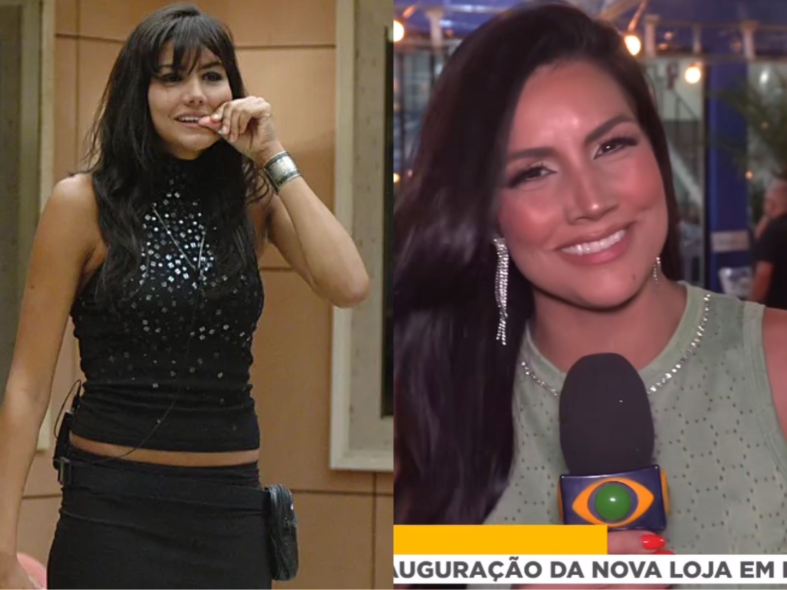 Mariana Felício entrou no 'BBB' 6 aos 20 anos. Lá ela se relacionou com Daniel Saullo, com quem casou mais tarde e teve quatro filhos. Hoje ela trabalha em uma afiliada da Band — Foto: Reprodução/TV Globo e Instagram