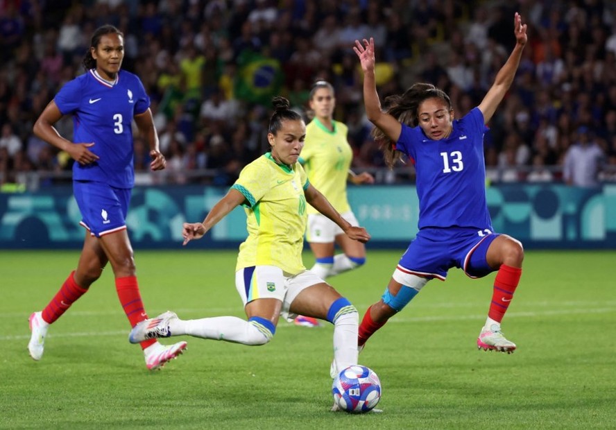 Gabi Portilho marcou o gol que levou a seleção brasileira feminina para a semifinal nos Jogos Olímpicos de Paris-2024