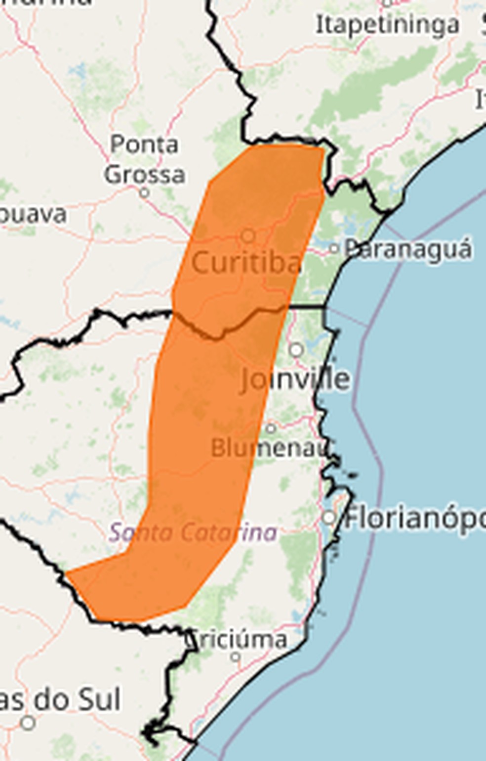 Onda de calor com alerta de "Perigo" — Foto: Reprodução/Inmet