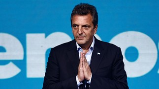 Sergio Massa é o candidato peronista nas eleições argentinas de 2023 — Foto: Emiliano Lasalvia/AFP