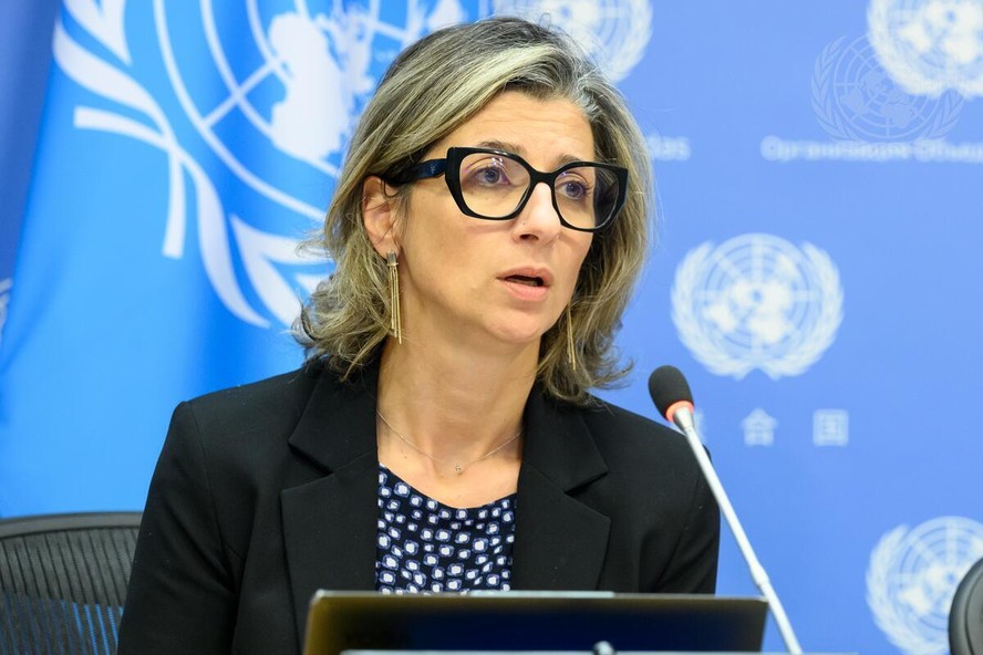 A relatora especial da ONU para os direitos humanos da Palestina, Francesa Albanese