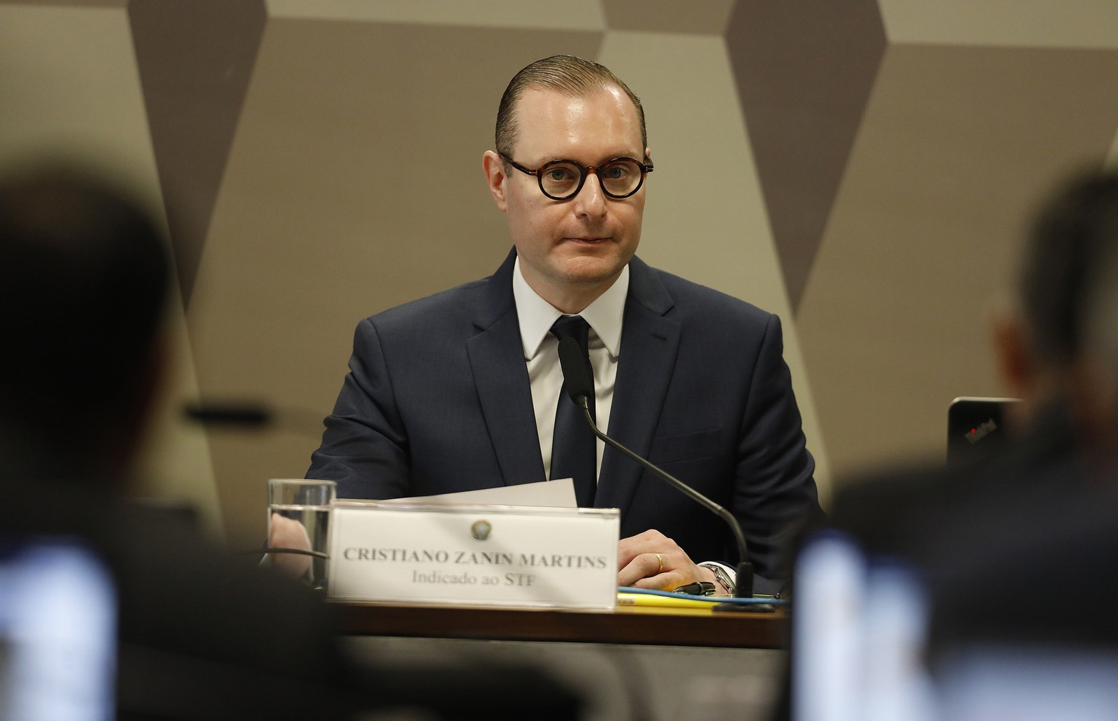 Cristiano Zanin, candidato a ministro do Supremo Tribunal Federal, durante sabatina no Senado Federal. Foto Cristiano Mariz / Agência O Globo