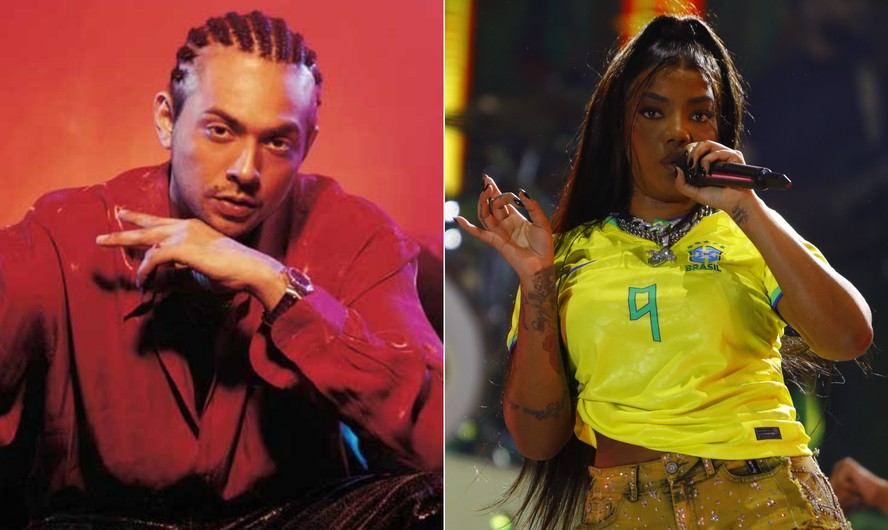 O cantor jamaicano Sean Paul e a brasileira Ludmilla