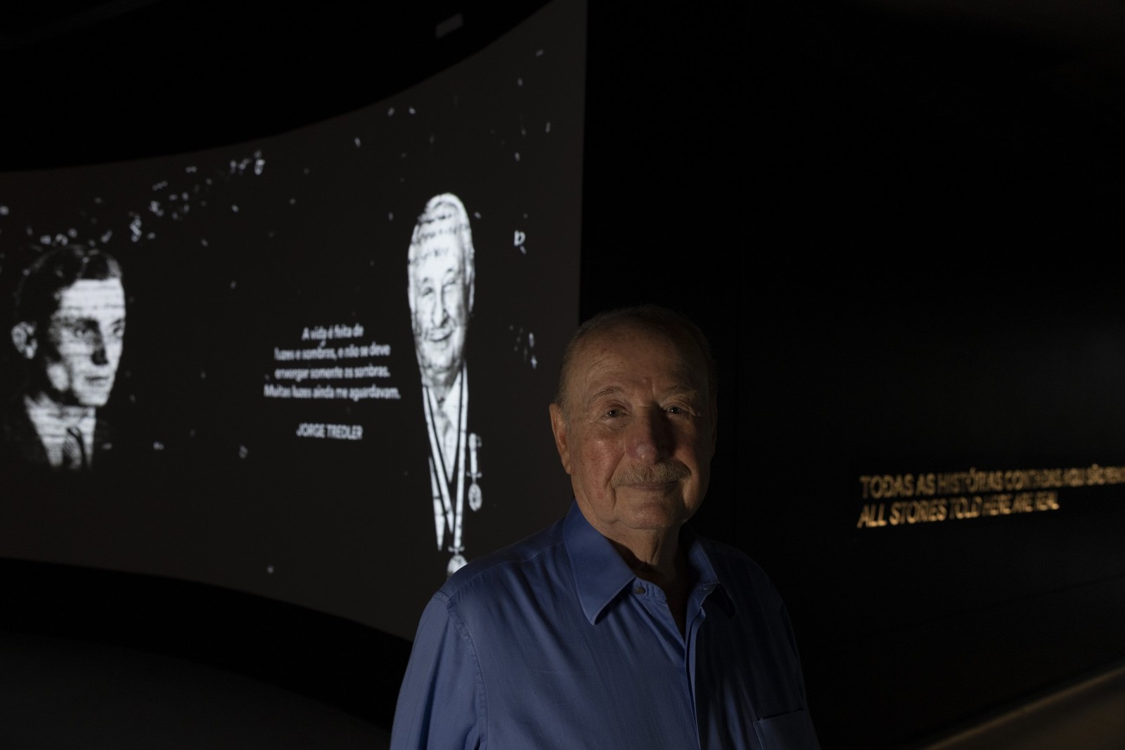 Museu, aberto ao público a partir de 19 de janeiro, reúne fotografias e depoimentos de vítimas do Holocausto. Na foto, Jorge Tredler. Ele é um sobrevivente do nazismo e chegou no Brasil ainda criança. — Foto: Márcia Foletto / Agência O Globo