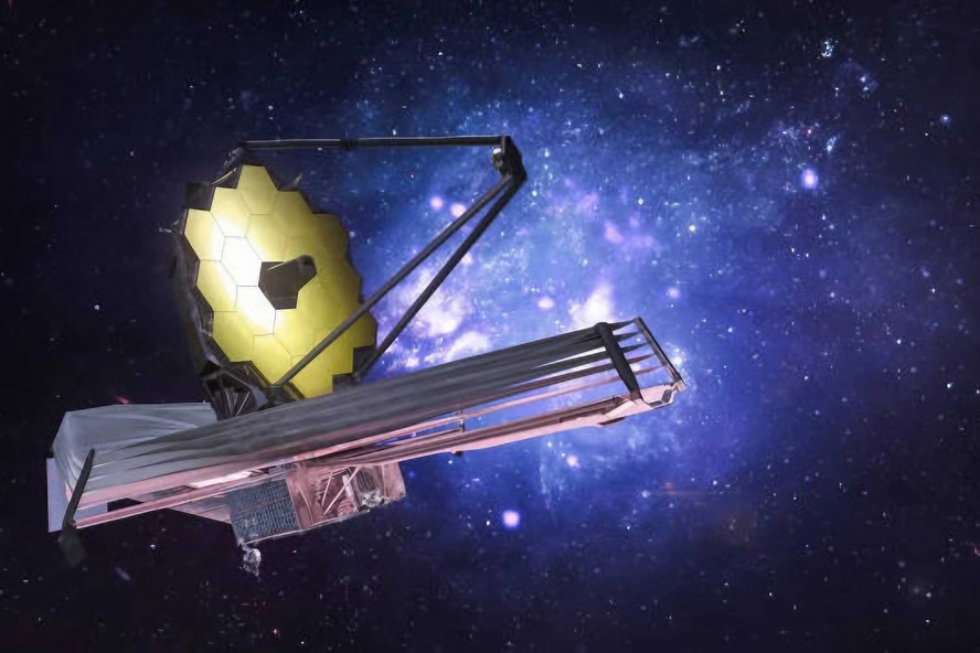 O telescópio espacial James Webb na pesquisa do espaço profundo.