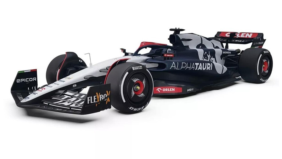 AlphaTauri apresenta carro para temporada de 2023 — Foto: Divulgação