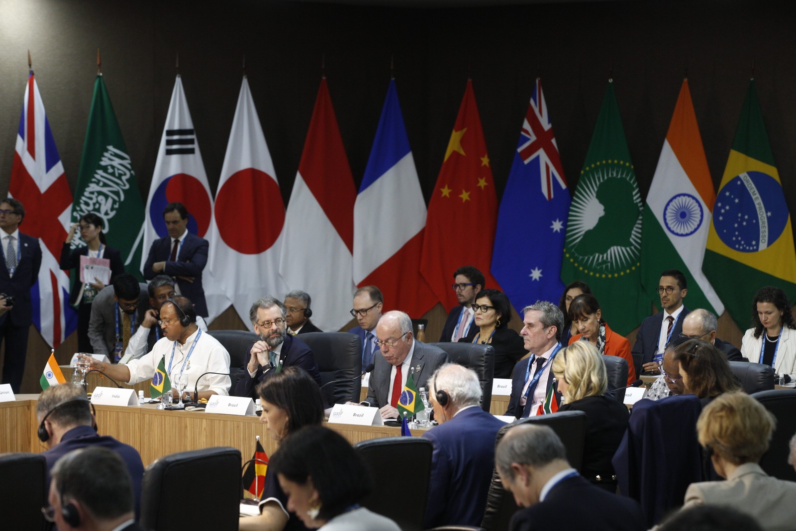 Reunião de Chanceleres do G20 na Marina da Glória esta quarta-feira (21) — Foto: Alexandre Cassiano