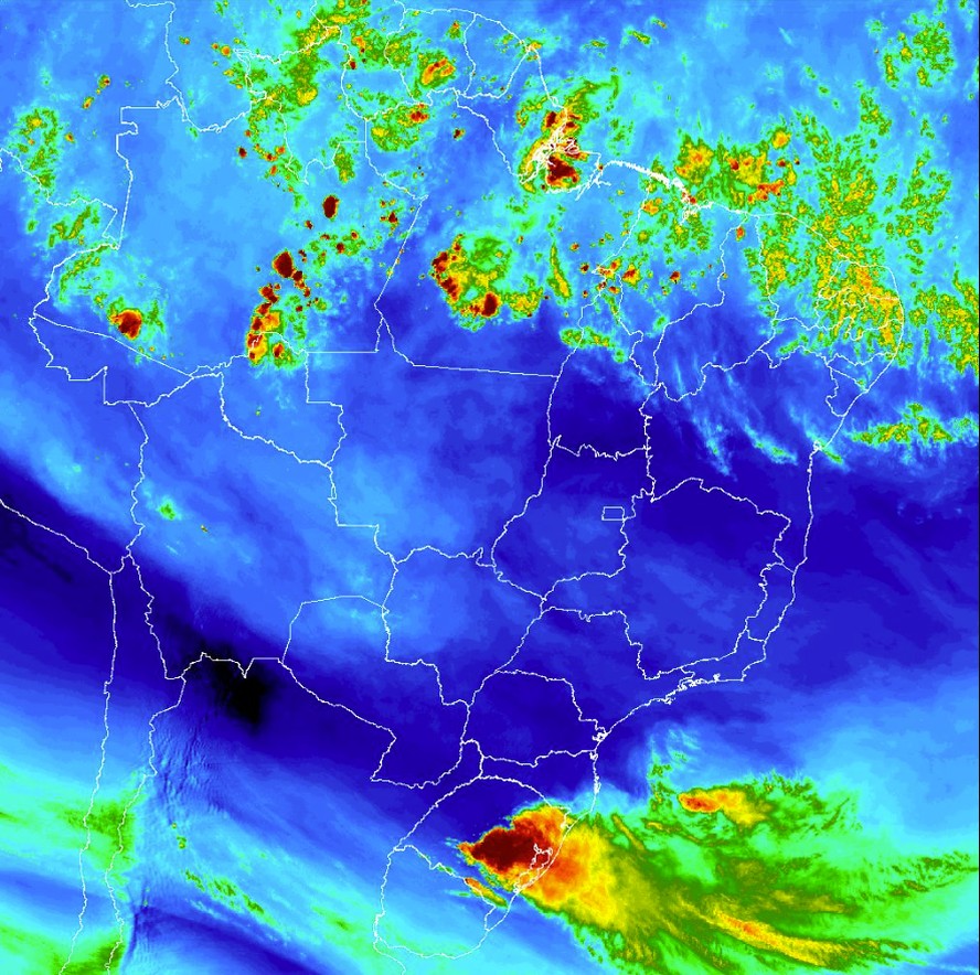 Chuvas intensas atingem o Sul do Brasil, enquanto onda de calor aumenta a temperatura no Sudeste