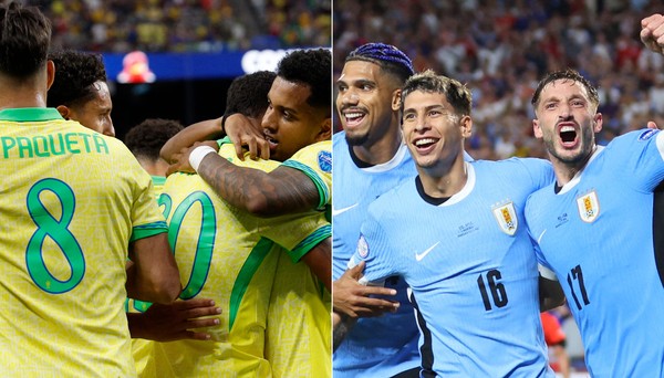 Duelo individual x coletivo marca confronto entre Brasil e Uruguai