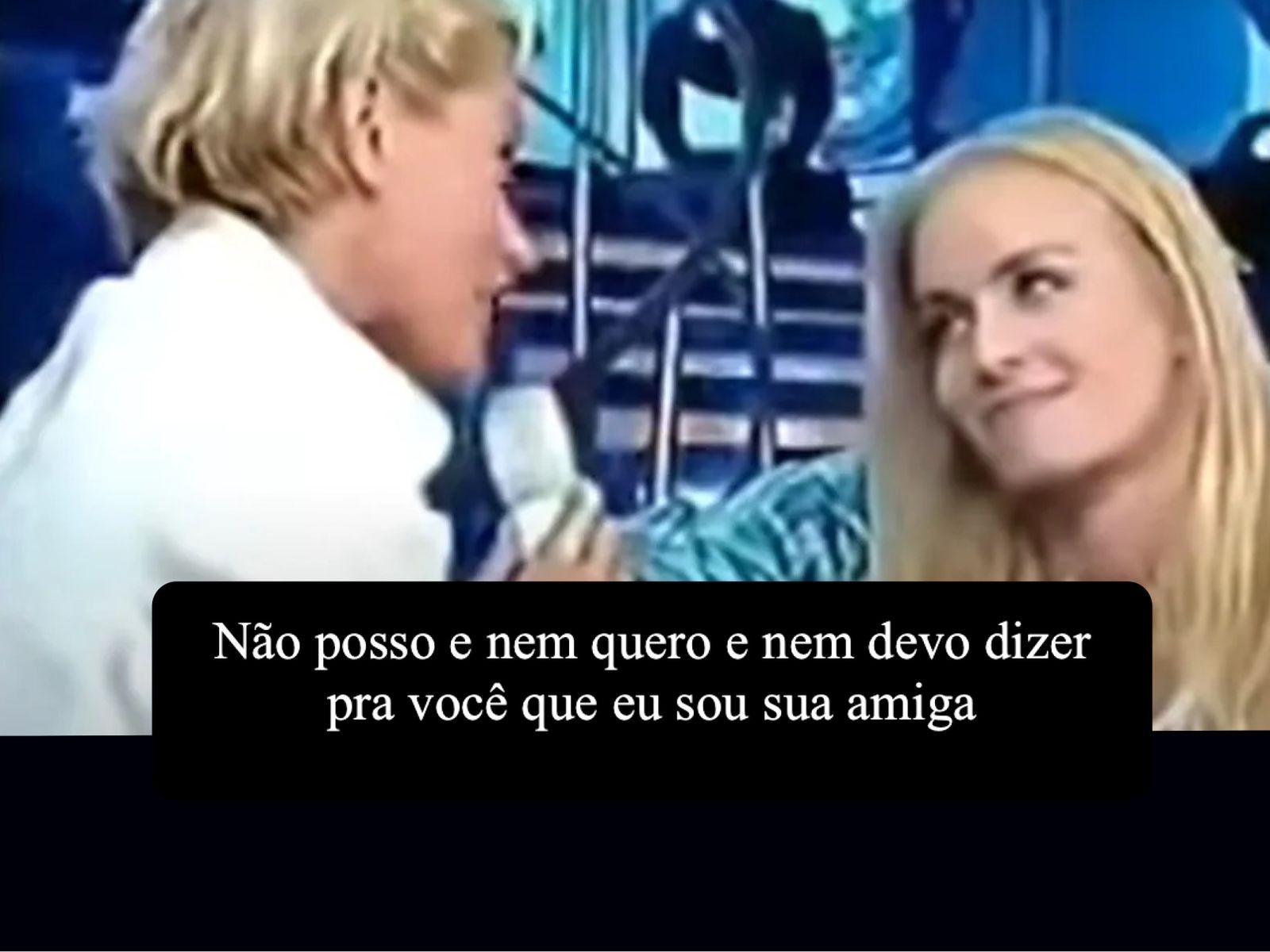 Xuxa e Angélica fizeram um encontro ao vivo para acabar de vez com os rumores de inimizade. Mas a forma de falar da Rainha dos Baixinhos acabou virando meme — Foto: Reprodução