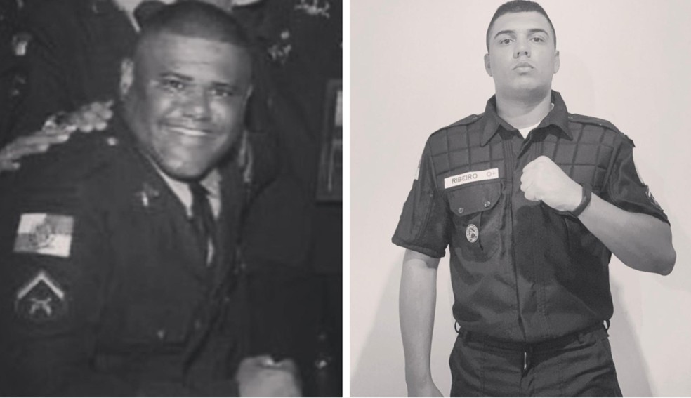 O soldado Bruno Paulo da Silva (à esquerda) e o soldado Bruno William Batista de Souza Ribeiro — Foto: Polícia Militar/Instagram