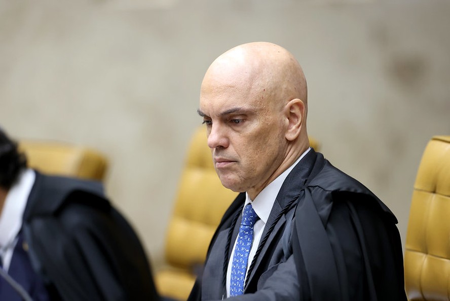 O ministro Alexandre de Moraes, durante sessão do STF