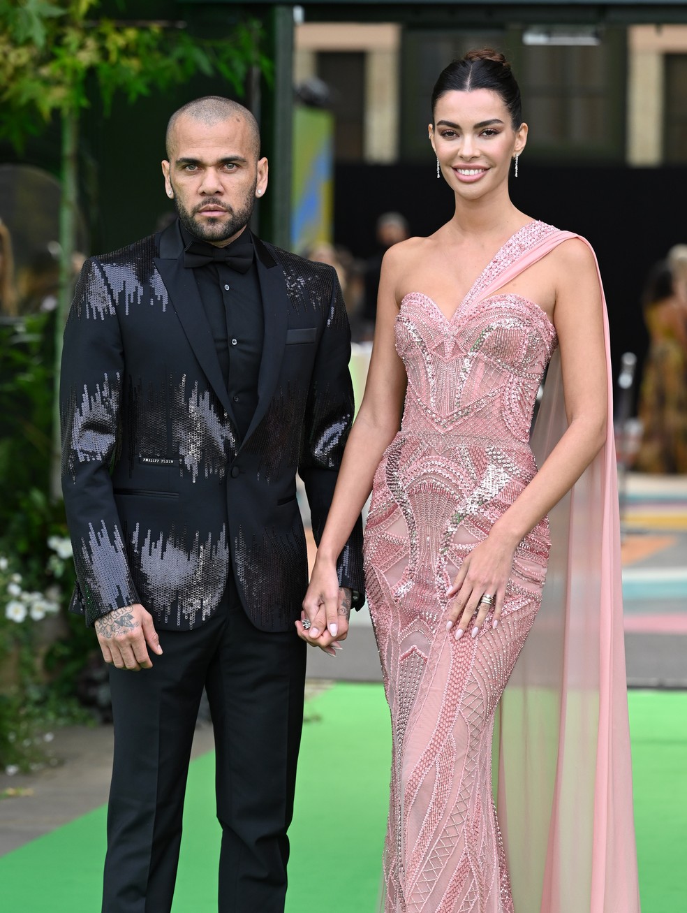 Daniel Alves com a mulher, Joana Sanz  — Foto: Getty Images