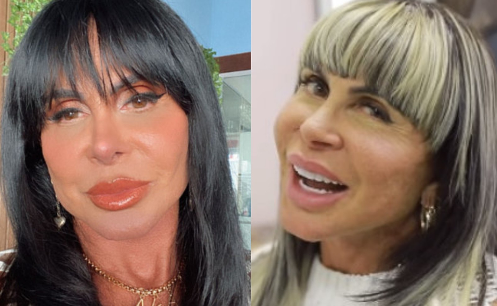 Gretchen estava com o cabelo bem escuro e decidiu clarear os fios — Foto: Reprodução Instagram