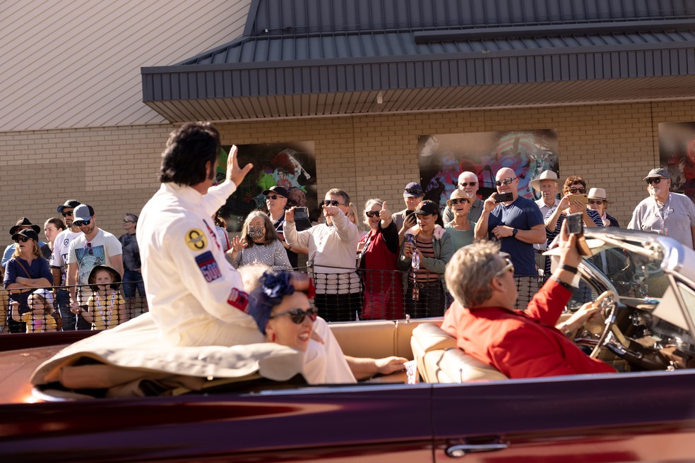 Festival de imitadores de Elvis em Parkes, na Austrália — Foto: Abigail Varney/The New York Times