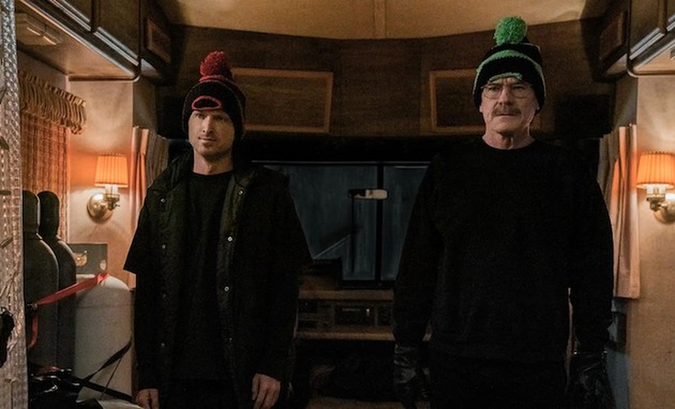 Aaron Paul e Bryan Cranston em 'Better call Saul' (Foto: Netflix) — Foto:         