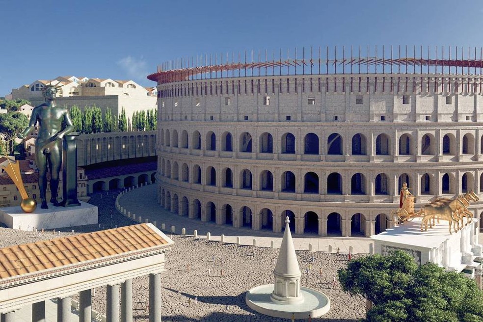 Visita interativa 3D ao Coliseu na Roma Antiga — Foto: Reprodução