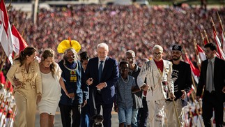 Cerimônia de posse de Luiz Inácio Lula da Silva  — Foto: Hermes de Paula / Agencia O Globo