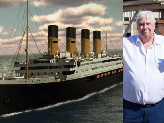 Clive Palmer sonha em zarpar com Titanic II — Foto: Reprodução