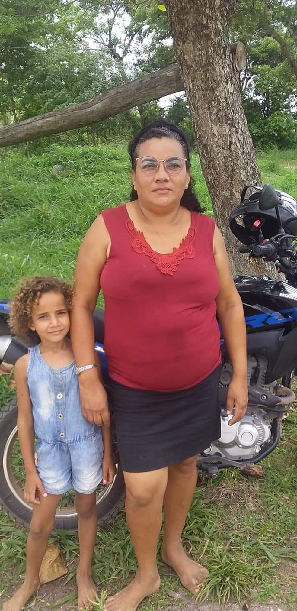 Ana Sophia com a mãe, Socorro — Foto: Reprodução