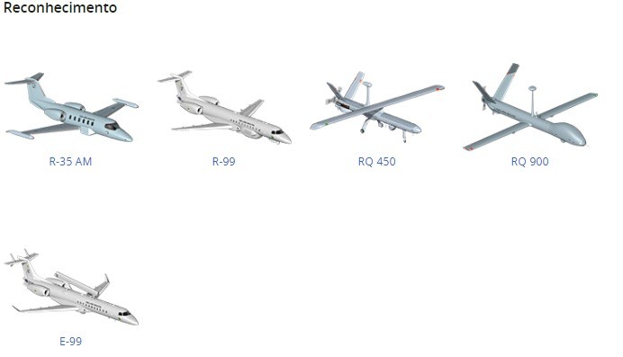 Aeronaves para reconhecimento — Foto: Reprodução/FAB