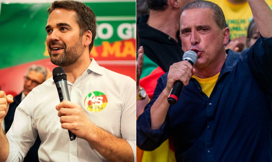Os candidatos ao governo do Rio Grande do Sul Eduardo Leite (PSDB) e Onyx Lorenzoni (PL)