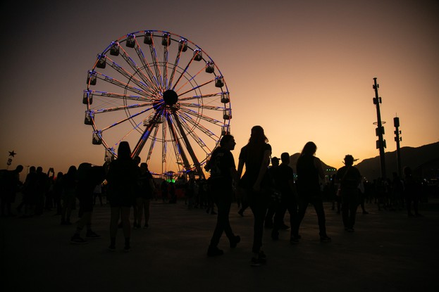 A tradicional roda-gigante do Rock in Rio ao no primeiro dia do Rock in Rio