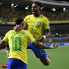 Neymar e Rodrygo brilharam na goleada da seleção - CARL DE SOUZA / AFP