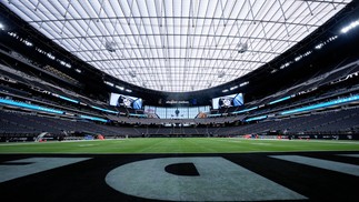 O moderno Allegiant Stadium, casa do Super Bowl 58 — Foto: Divulgação/Las Vegas Raiders