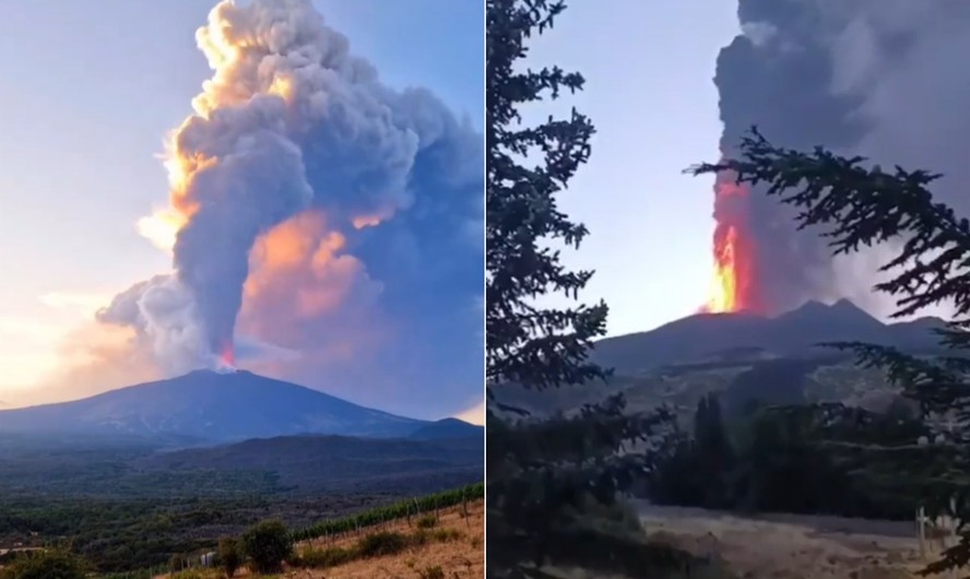 Nova atividade do Vulcão Etna assusta moradores na Itália