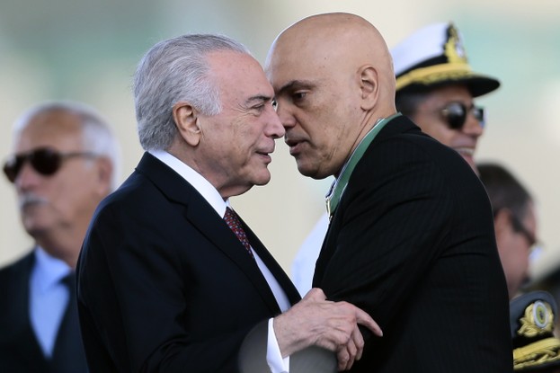 Michel Temer e Alexandre de Moraes: ministro foi indicado ao STF pelo ex-presidente