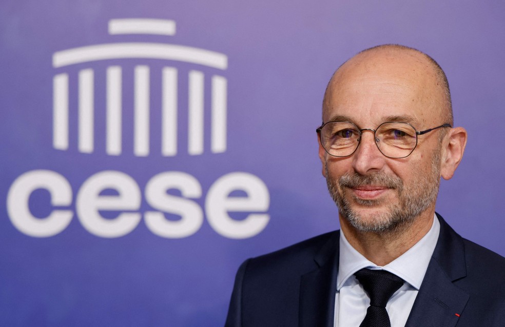 Thierry Beaudet, presidente do Conselho Econômico, Social e Ambiental da França — Foto: AFP