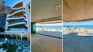 Edifício foi pensado com design de ondas e tem apartamentos com vista para a Praia do Leblon — Foto: Reprodução/Instagram