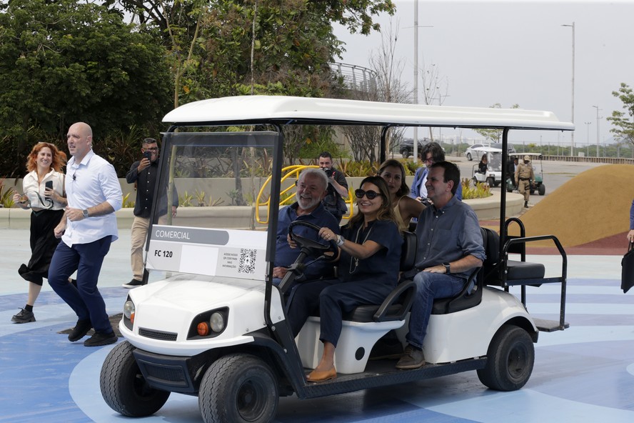 O Presidente da República, Luiz Inácio Lula da Silva, participa da inauguração do GEO Isabel Salgado e anúncio do Iinstituto Federal no Parque Olímpico.