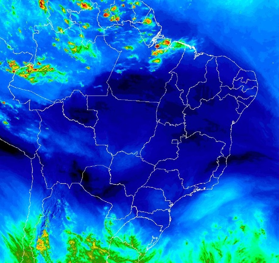 Baixa umidade segue atingindo região central do Brasil, e grande parte do Nordeste terá vendavais