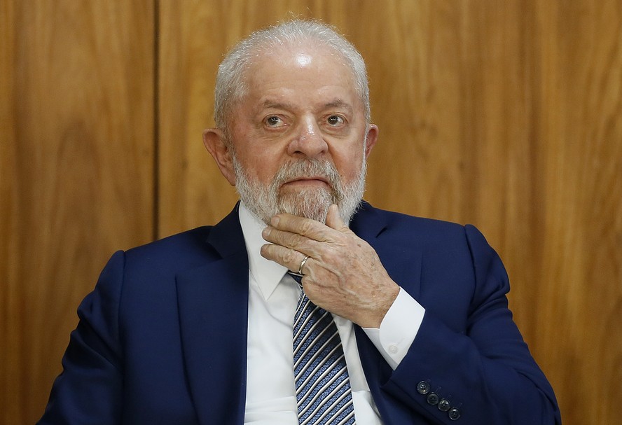 O presidente Luiz Inácio Lula da Silva (PT) em cerimônia no Planalto: pesquisa Quaest aponta que maioria diverge de posição do governo sobre o Hamas