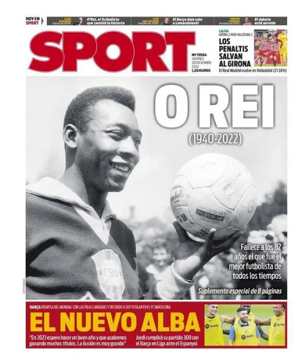 Sport, da Espanha: 'O rei' — Foto: Reprodução