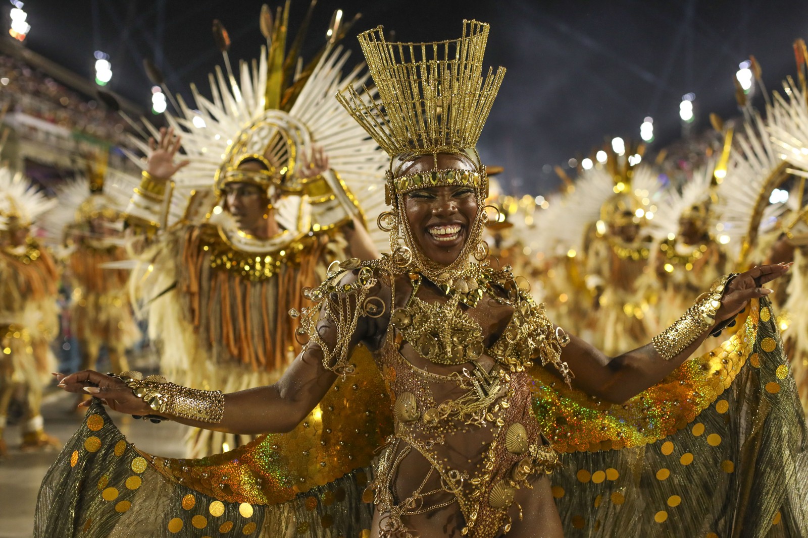 Desfile da Mangueira — Foto: Hermes de Paula