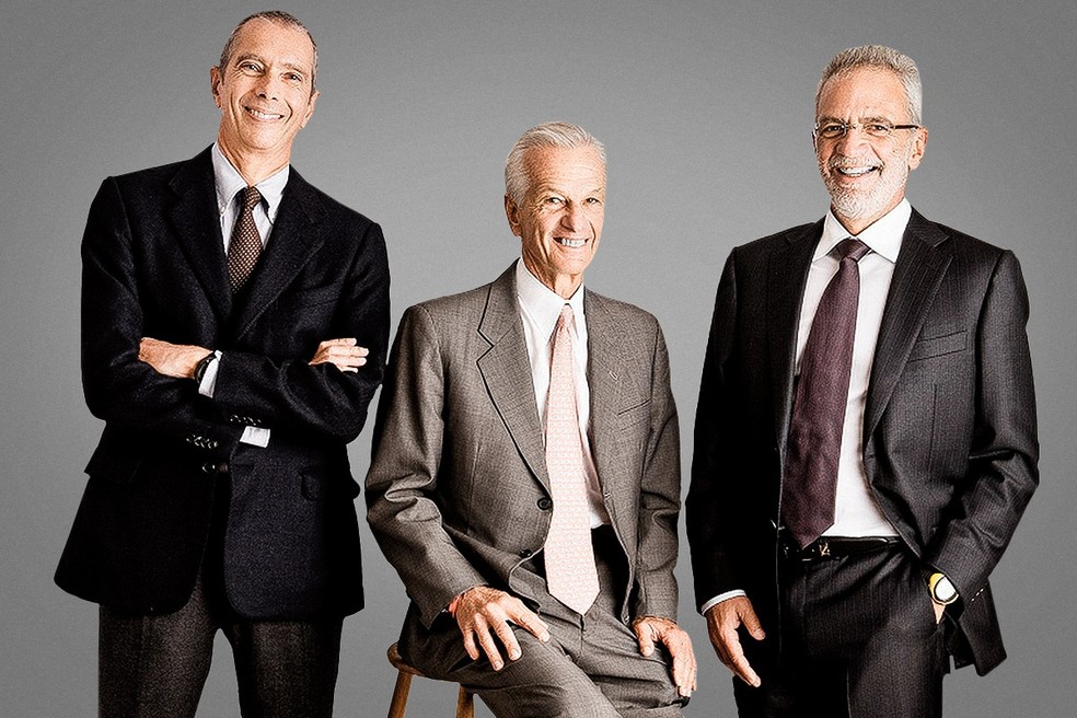 Lemann, Telles e Sicupira são os principais acionistas da Americanas, por meio de vários veículos de investimento — Foto: Divulgação