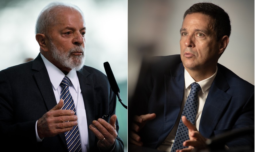 O presidente Luiz Inácio Lula da Silva e o dirigente do Banco Central, Roberto Campos Neto